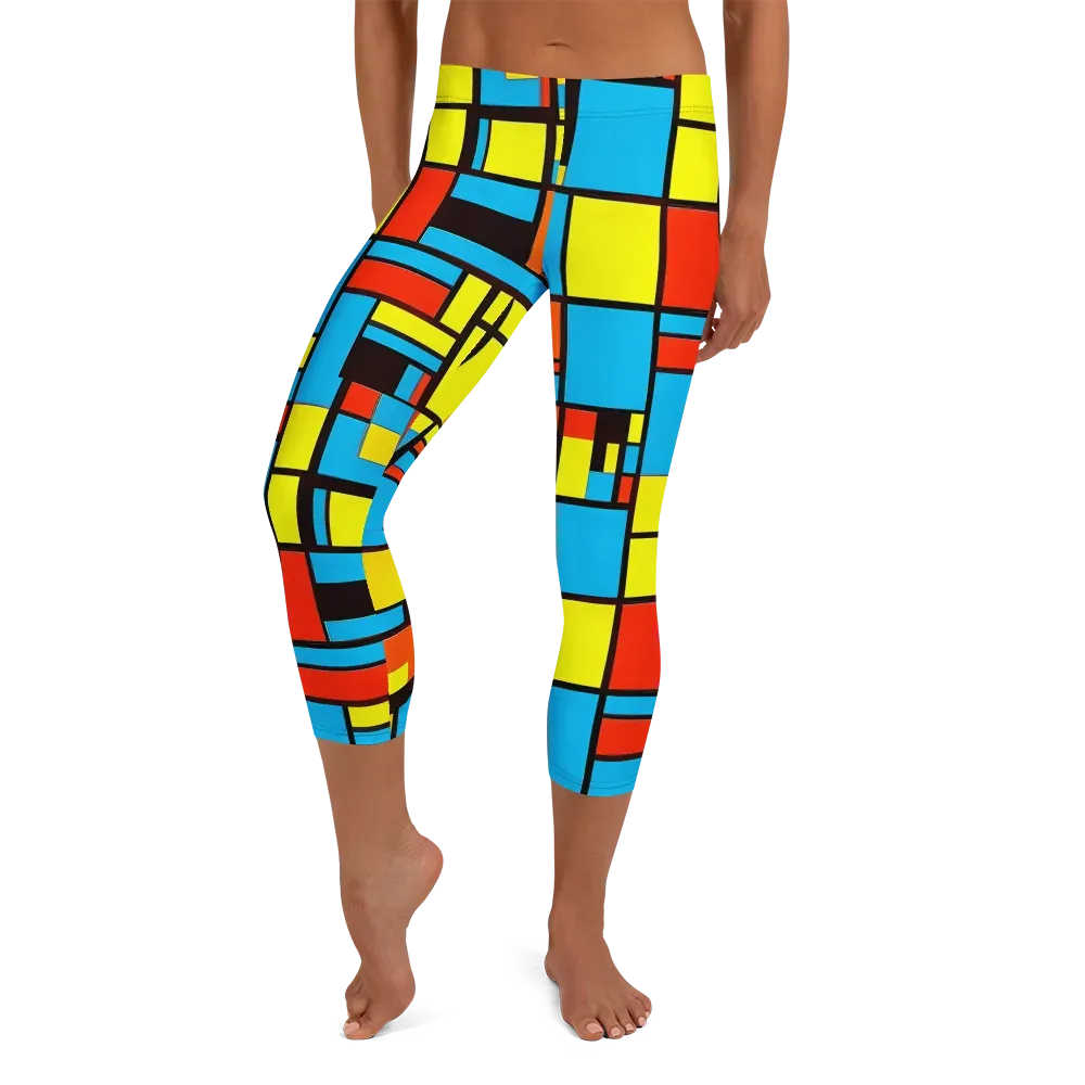 Block Party on Capri Leggings — Front