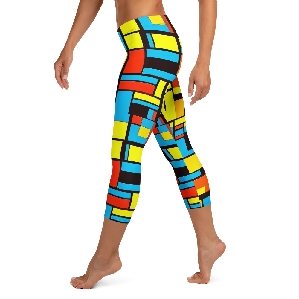 Block Party on Capri Leggings — Left