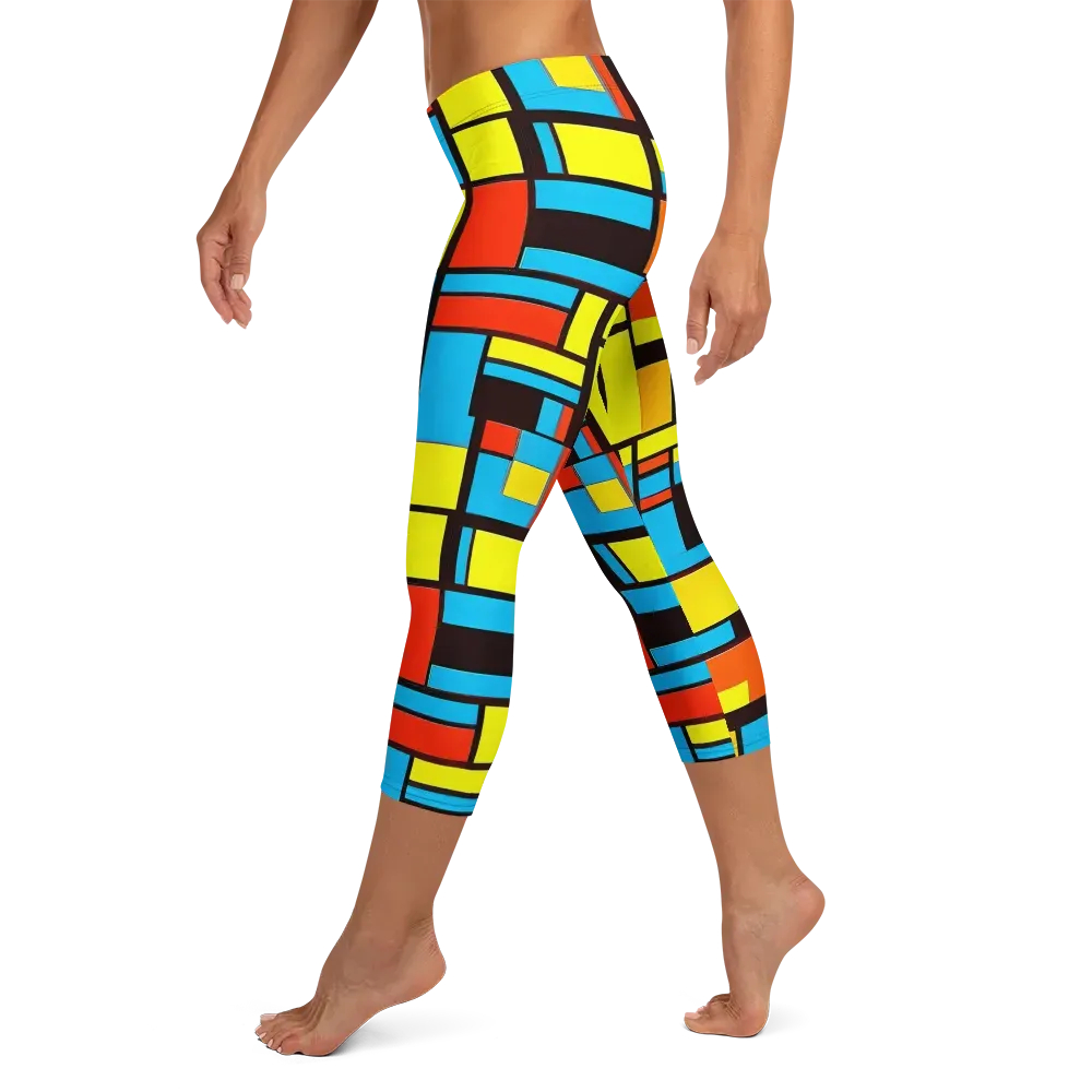Block Party on Capri Leggings — Left