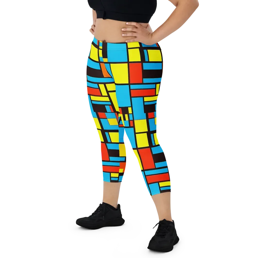 Block Party on Capri Leggings — Front