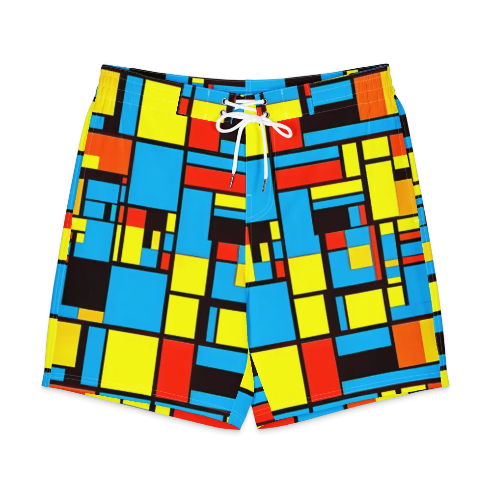 Block Party on Men's Board Shorts — Front