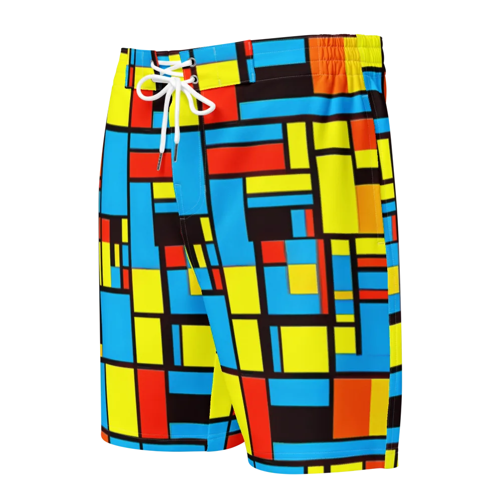 Block Party on Men's Board Shorts — Front