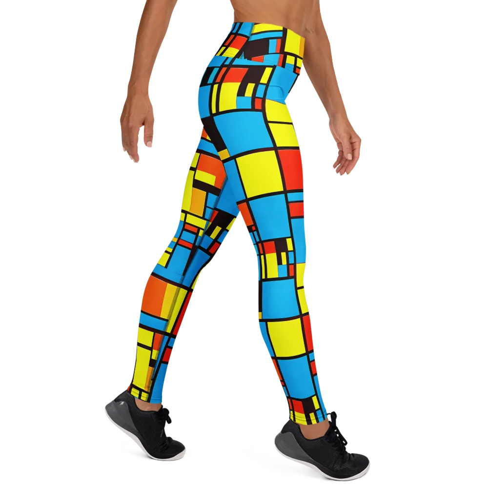 Block Party on Yoga Leggings — Right