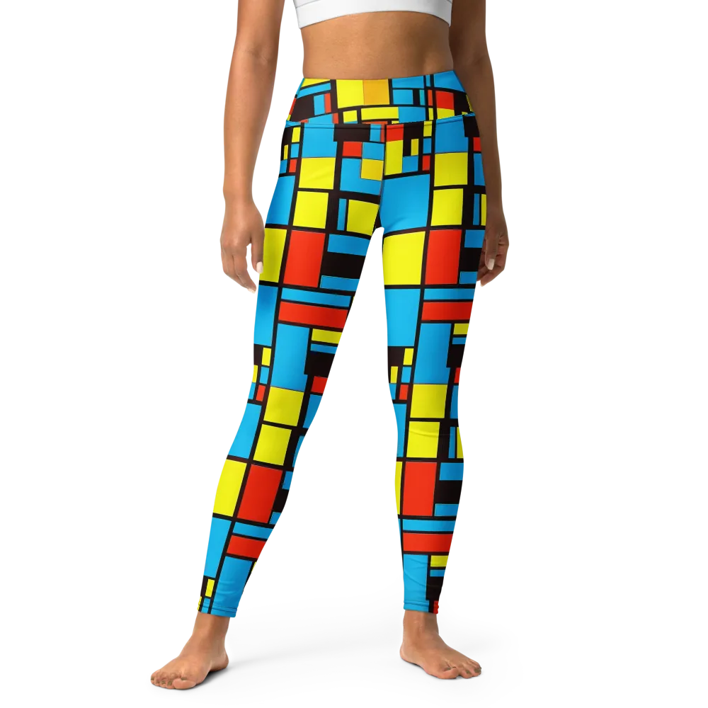 Block Party on Yoga Leggings — Front