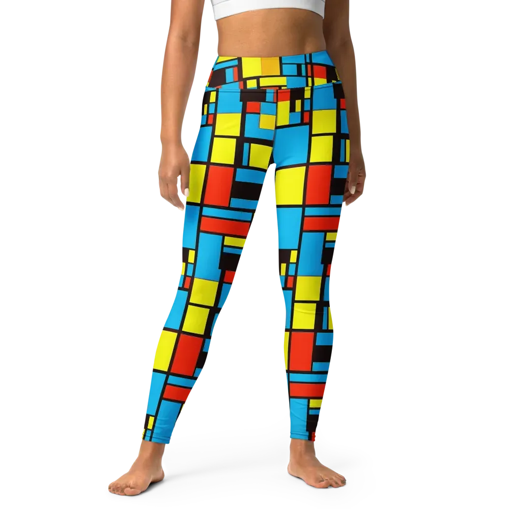 Block Party on Yoga Leggings — Front