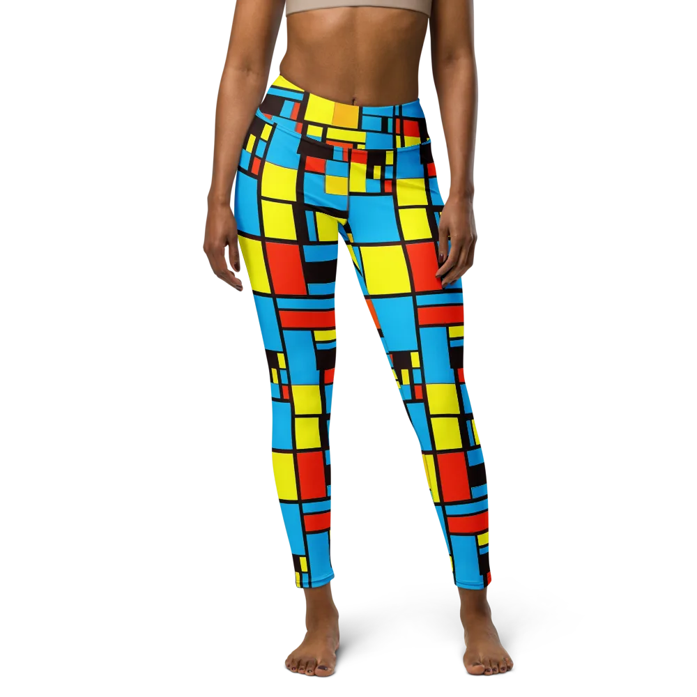 Block Party on Yoga Leggings — Front