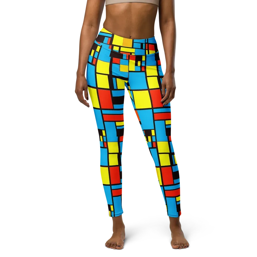 Block Party on Yoga Leggings — Front
