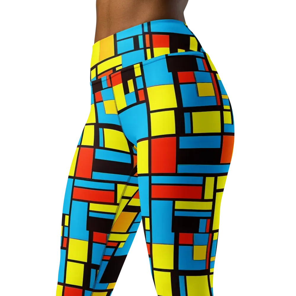 Block Party on Yoga Leggings — Left Front