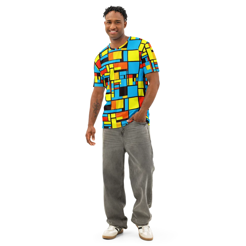 Block Party on Men's Cotton Crew Neck T-Shirt — Front