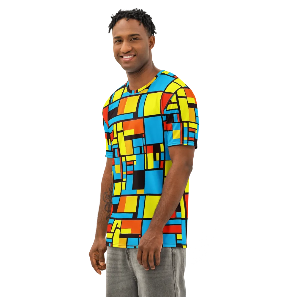 Block Party on Men's Cotton Crew Neck T-Shirt — Left Front