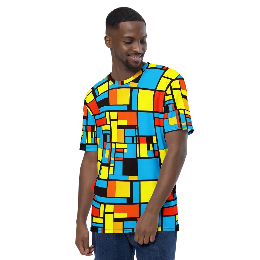 Block Party on Men's Crew Neck T-Shirt — Left
