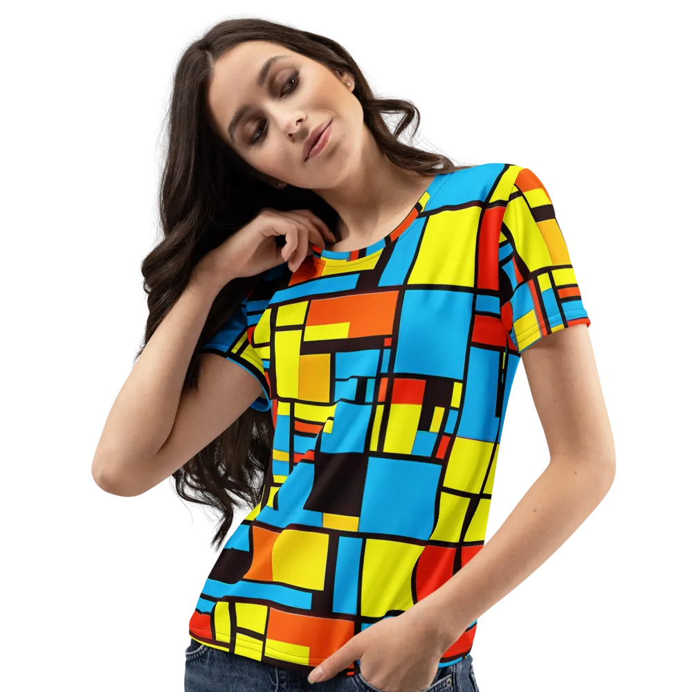 Block Party on Women's Crew Neck T-Shirt — Left Front