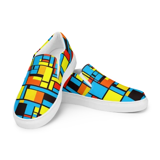 Block Party on a Men's Slip-On Canvas Shoes
