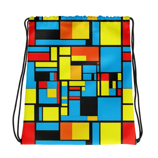 Block Party on a Drawstring Bag