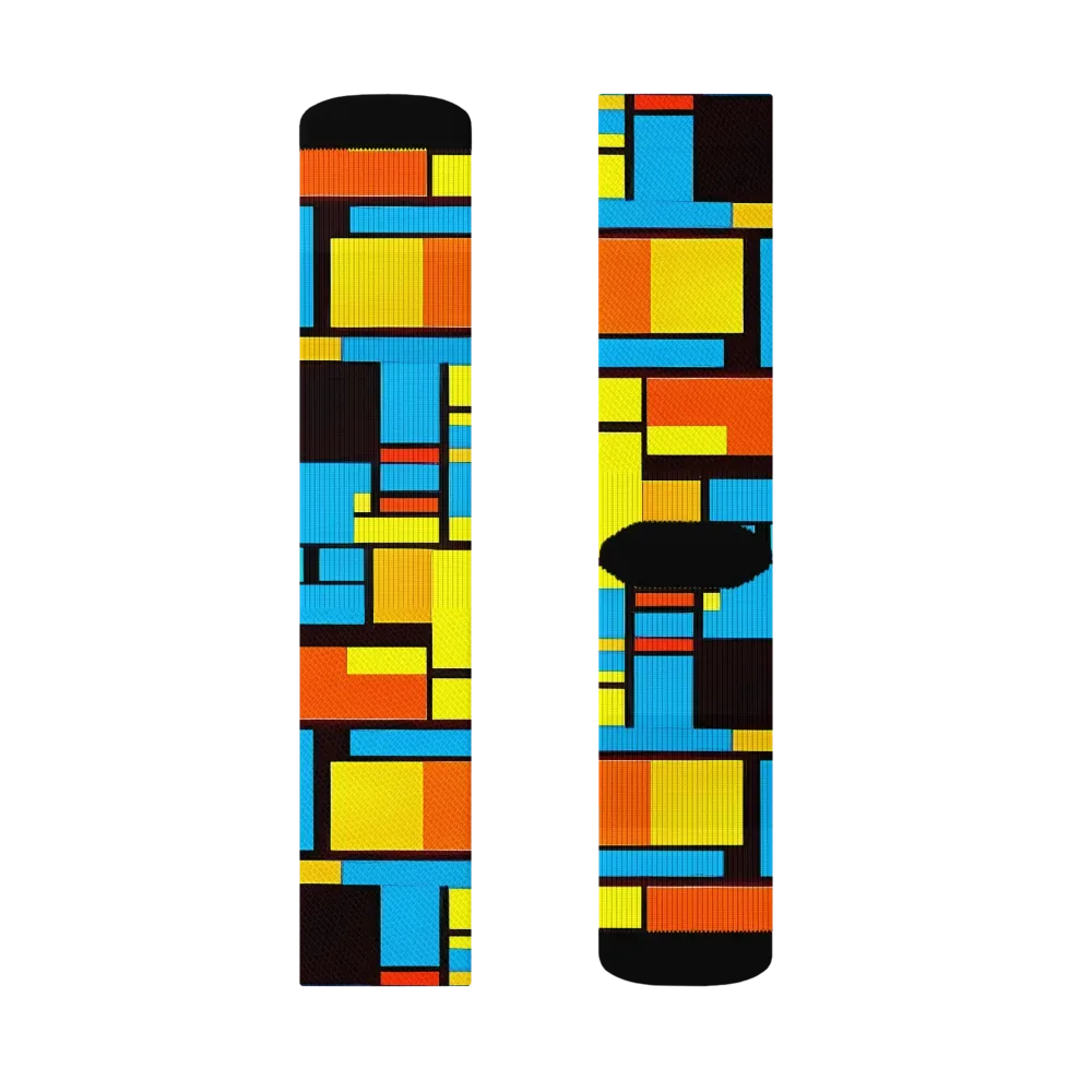 Block Party on Socks — Right Sock
