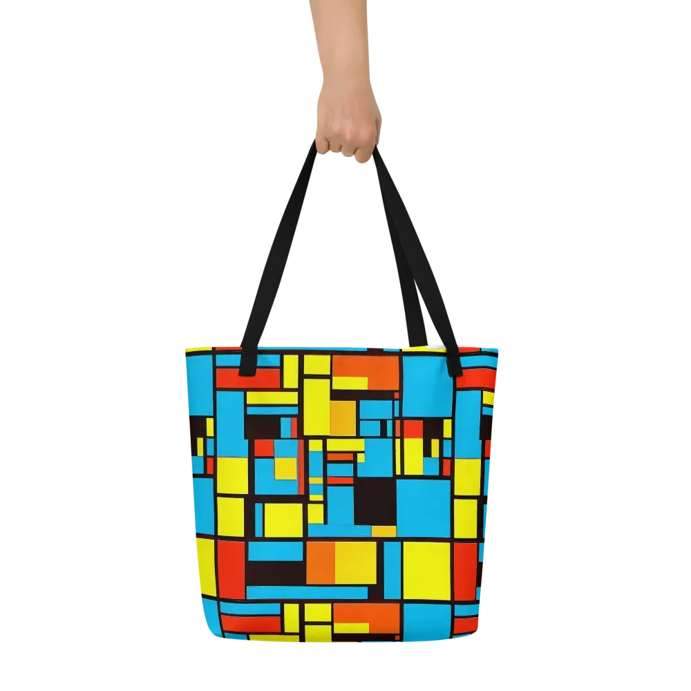 Block Party on Large Tote Bag W/ Pocket — Front
