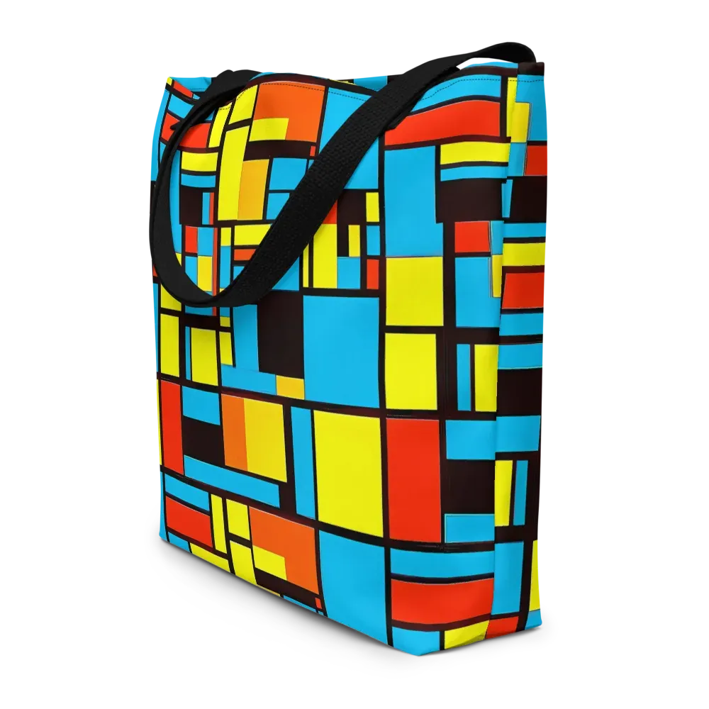 Block Party on Large Tote Bag W/ Pocket — Front