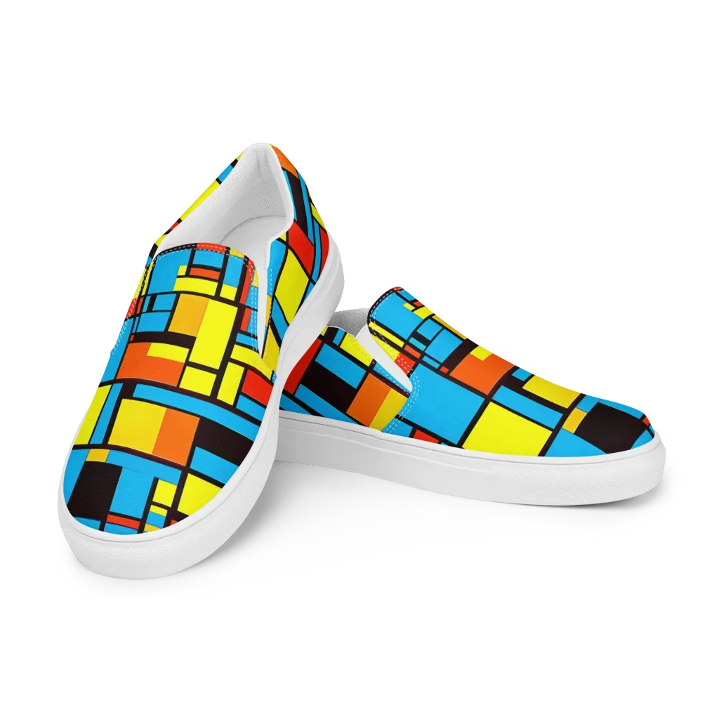 Block Party on Women's Slip-On Canvas Shoes — Left Front