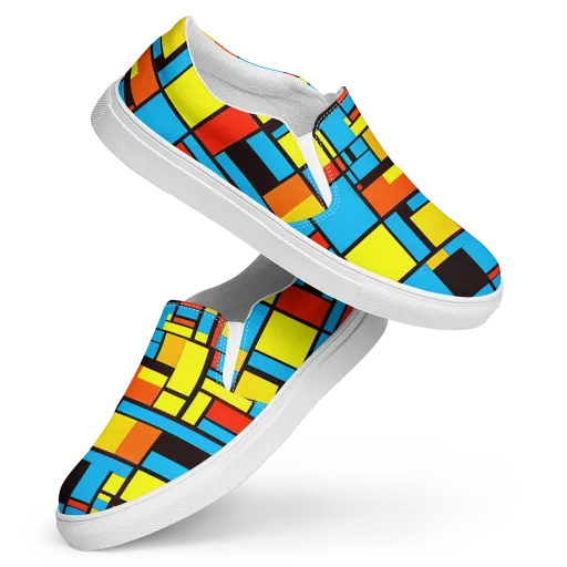 Block Party on a Women's Slip-On Canvas Shoes
