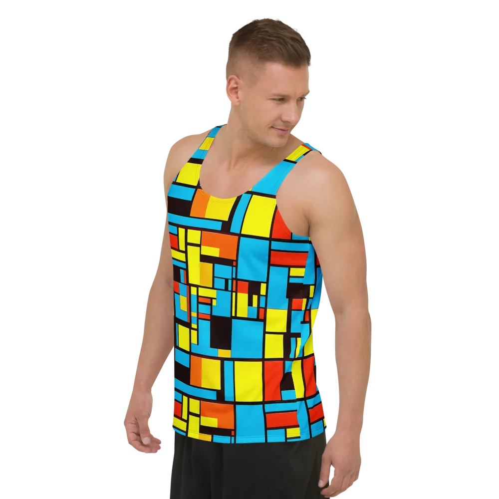 Block Party on Men's Tank Top — Left Front