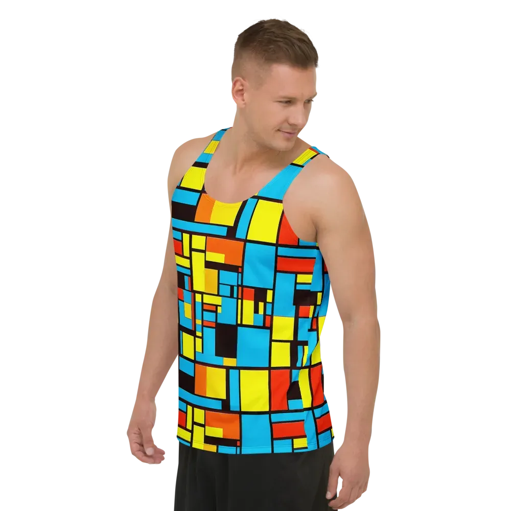 Block Party on Men's Tank Top — Left Front