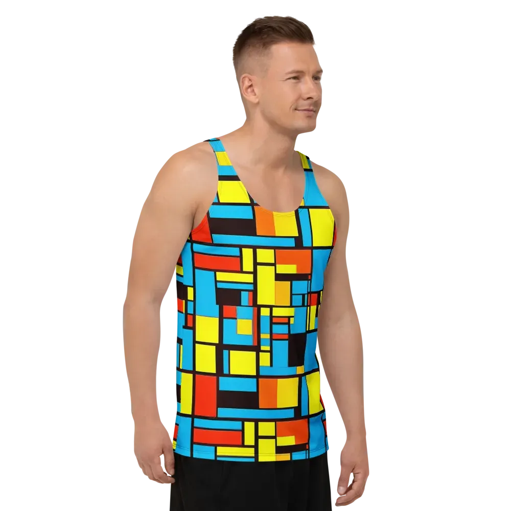 Block Party on Men's Tank Top — Right Front