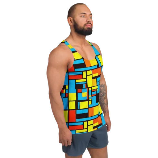 Block Party on a Men's Tank Top