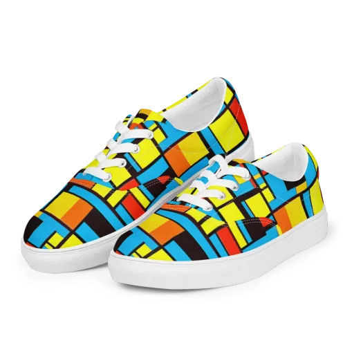 Block Party on a Men's Lace-Up Canvas Shoes