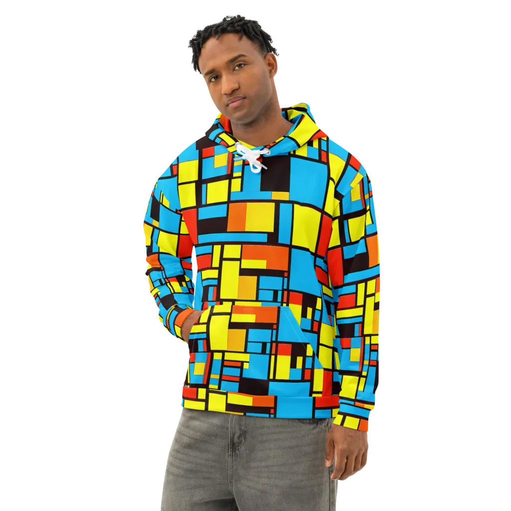 Block Party on Cotton Hoodie — Left Front