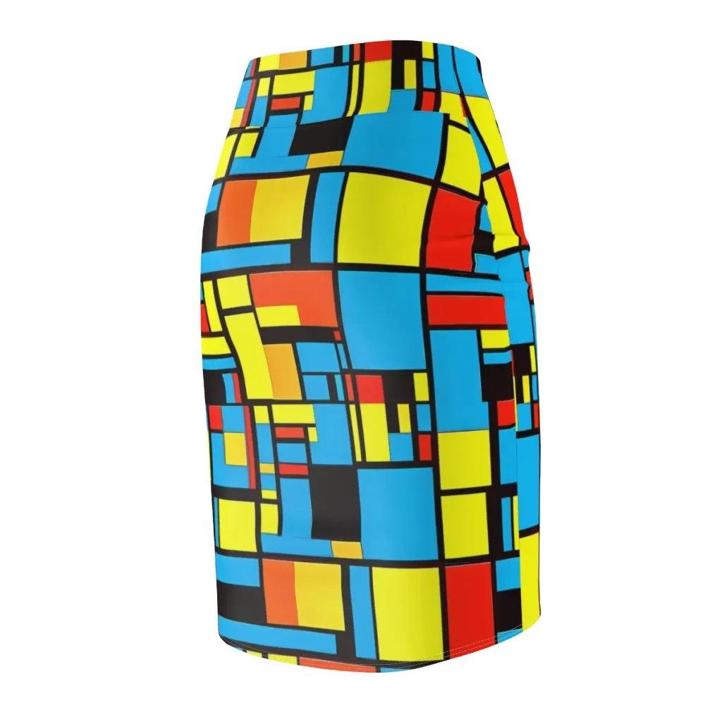 Block Party on Pencil Skirt — Back Side