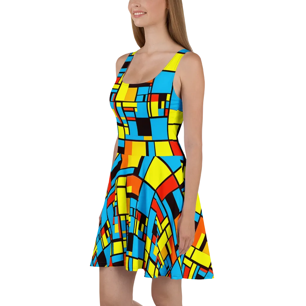 Block Party on Skater Dress — Left