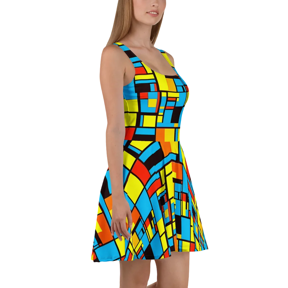 Block Party on Skater Dress — Right