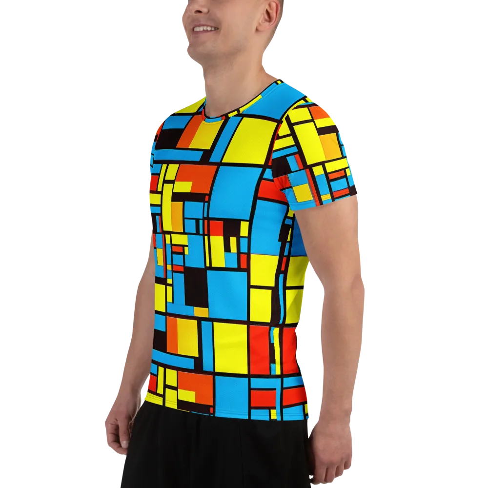 Block Party on Men's Athletic T-Shirt — Left