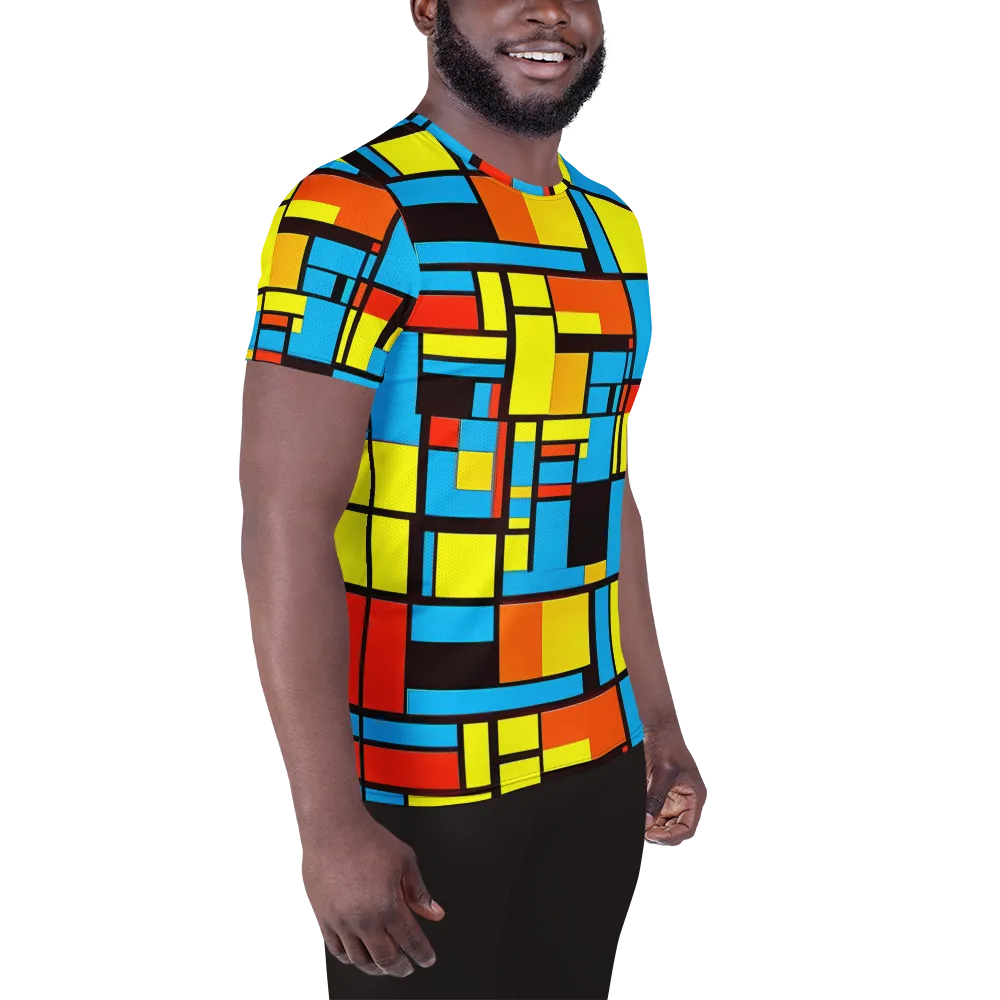 Block Party on Men's Athletic T-Shirt — Right