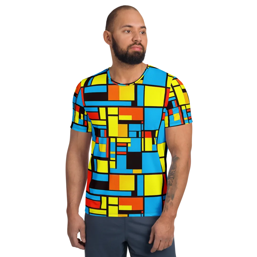 Block Party on Men's Athletic T-Shirt — Front