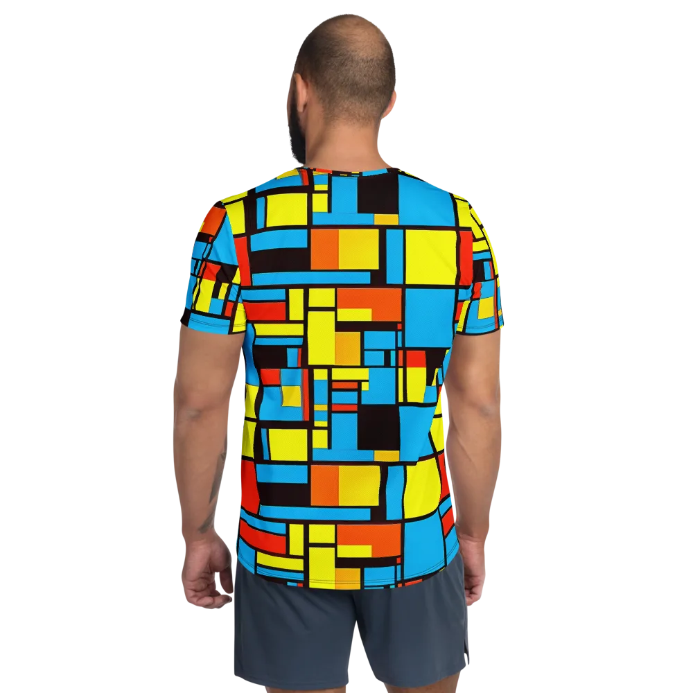 Block Party on Men's Athletic T-Shirt — Back