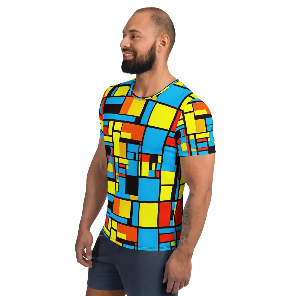 Block Party on Men's Athletic T-Shirt — Left