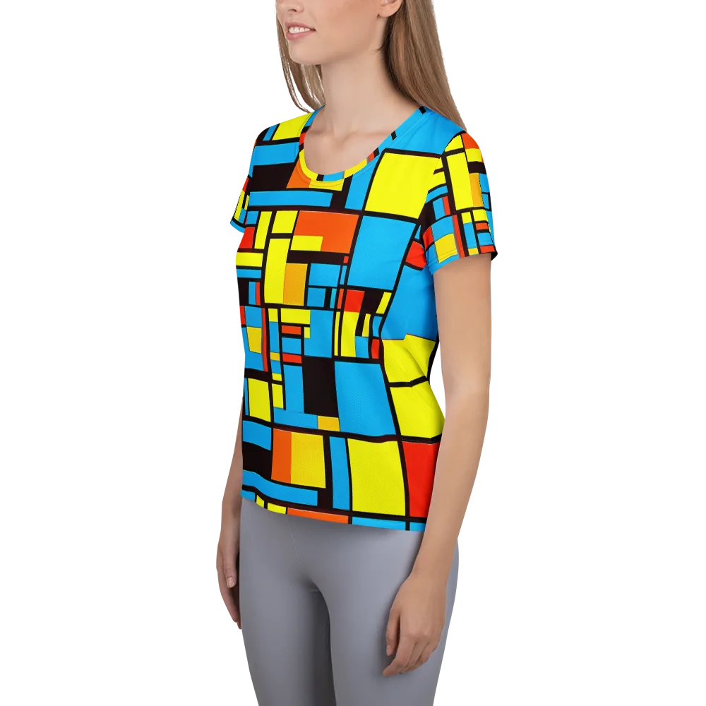 Block Party on Women's Athletic T-Shirt — Left