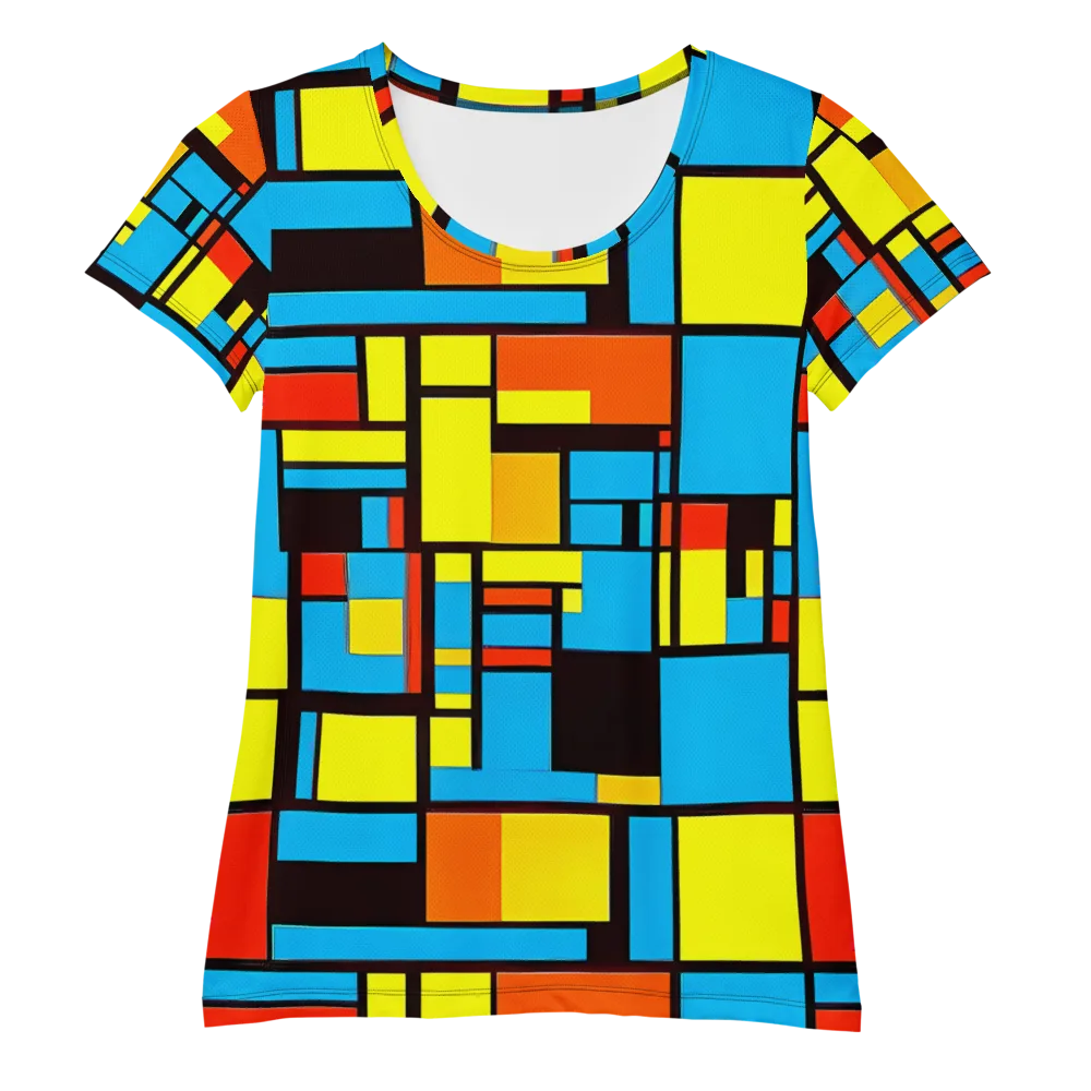Block Party on Women's Athletic T-Shirt — Front