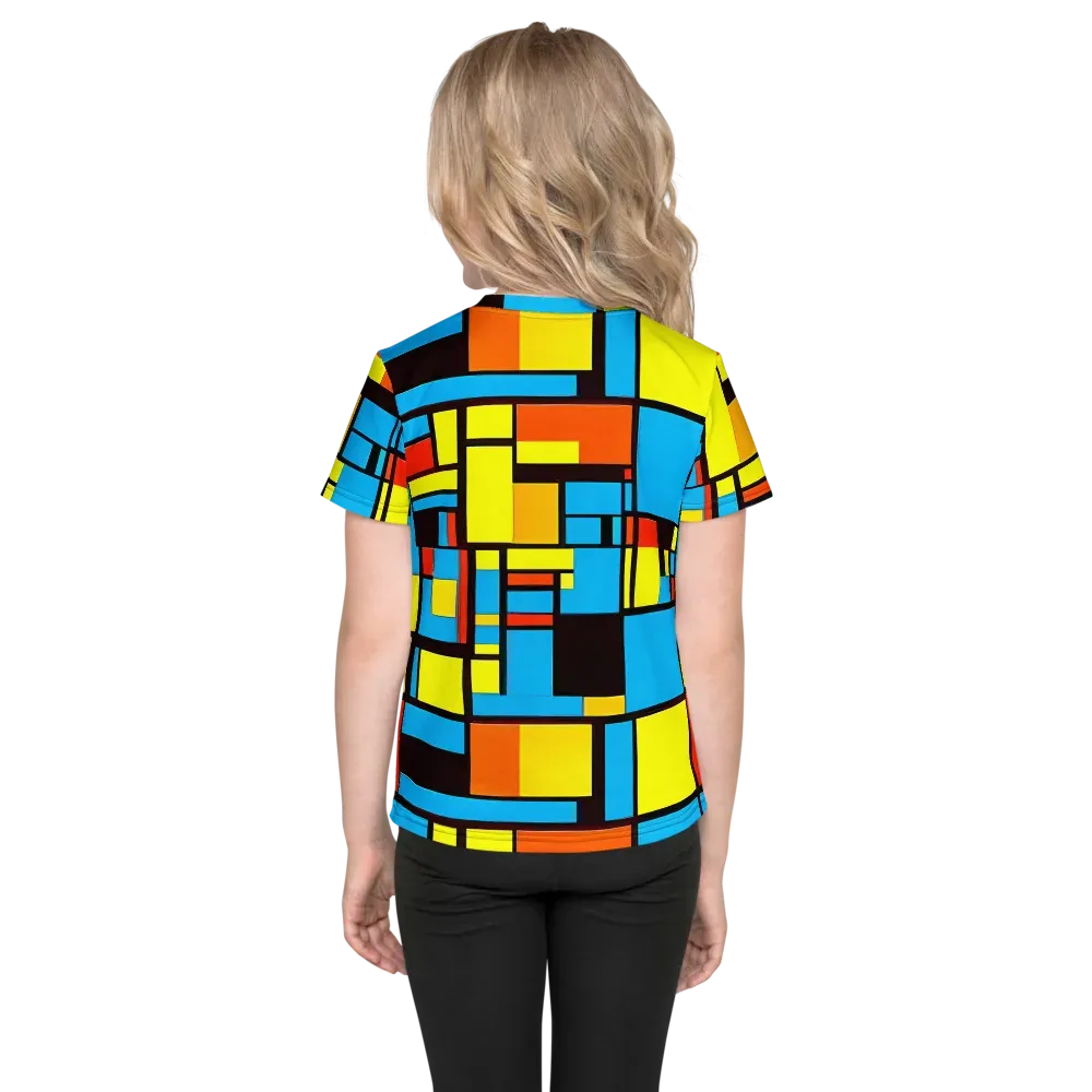 Block Party on Kids Crew Neck T-Shirt — Back