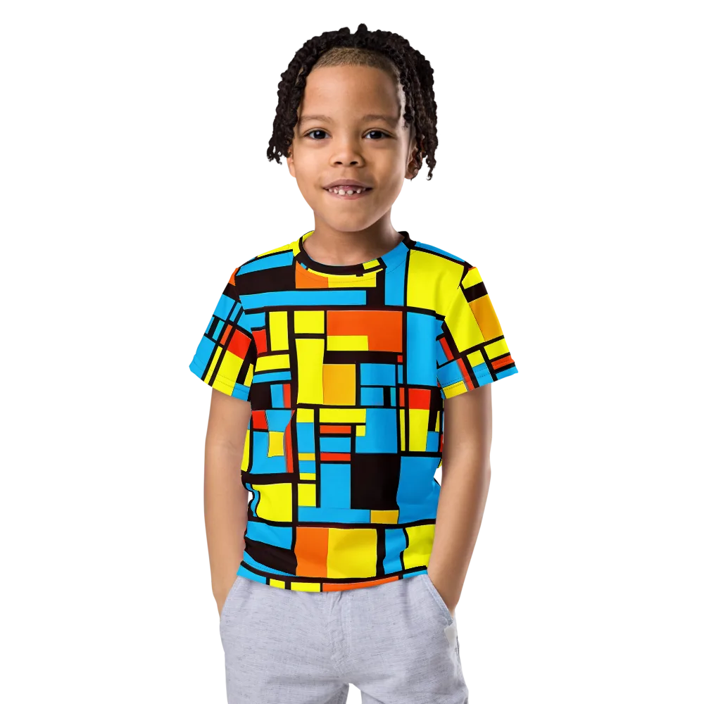 Block Party on Kids Crew Neck T-Shirt — Front