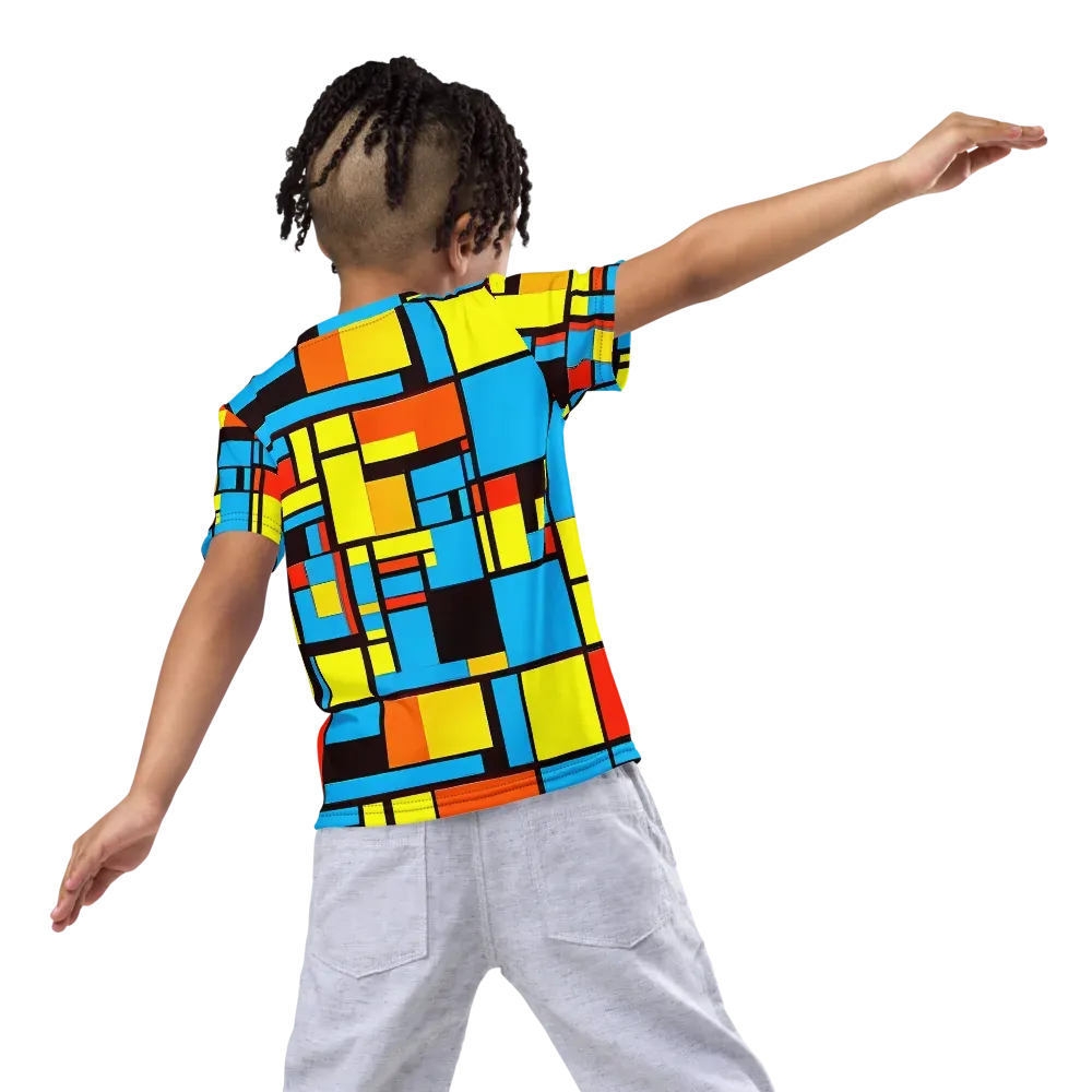 Block Party on Kids Crew Neck T-Shirt — Back