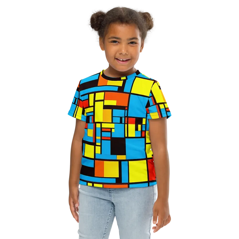 Block Party on Kids Crew Neck T-Shirt — Front