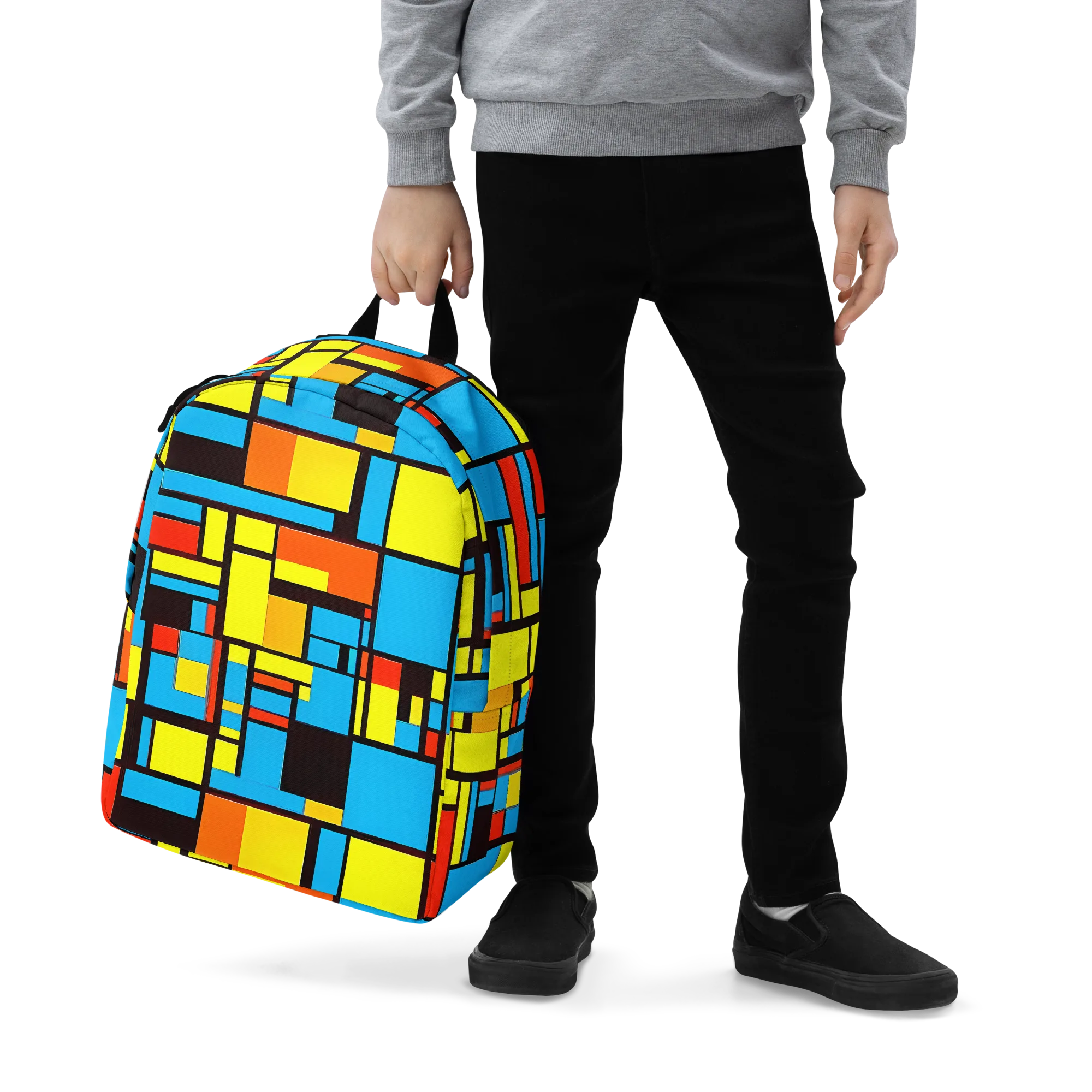 Block Party on Minimalist Backpack — Zoomed-in