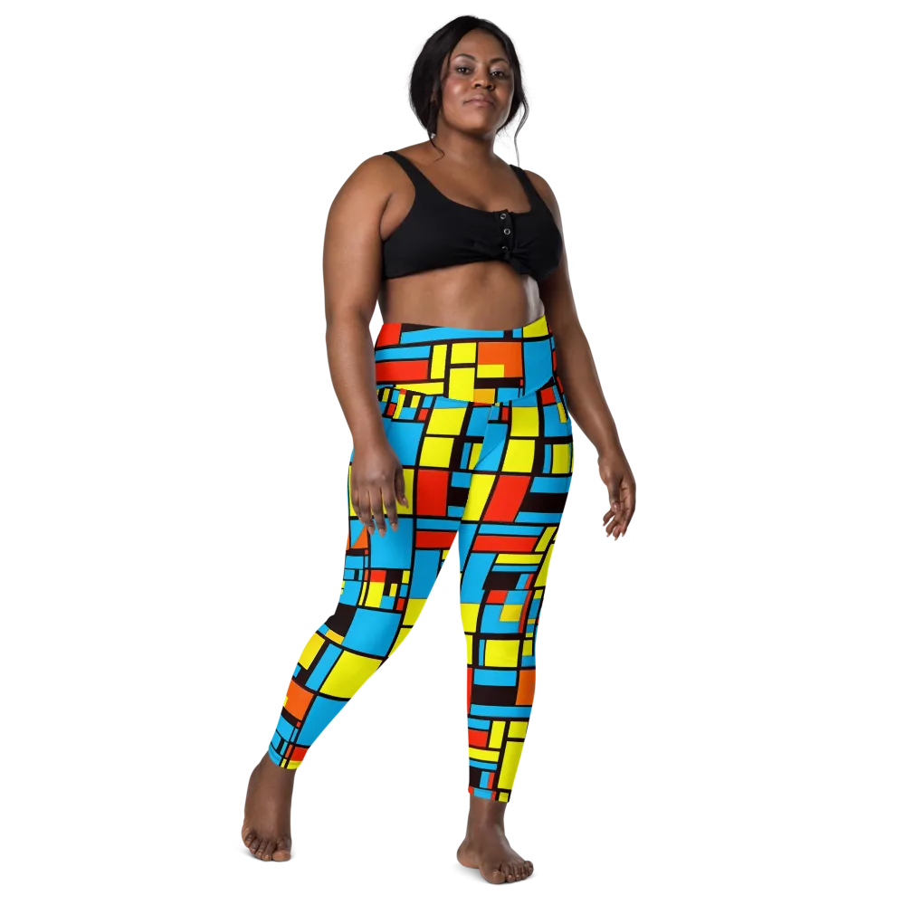 Block Party on Leggings with Pockets — Front