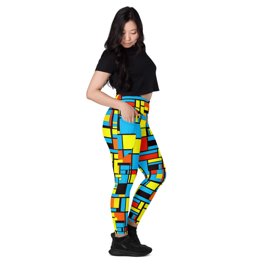 Block Party on Leggings with Pockets — Right