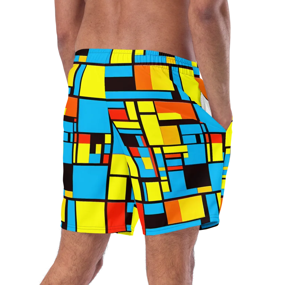 Block Party on Swim Trunks — Right Back