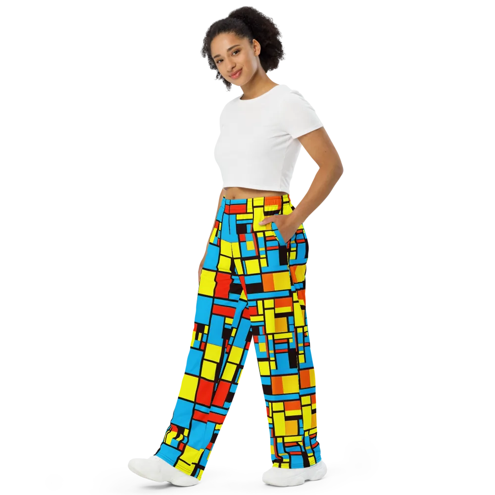 Block Party on Wide-Leg Pants — Left Front