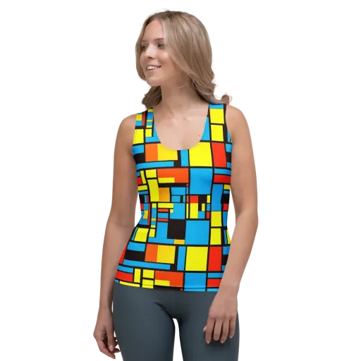 Block Party on a Women's Tank Top