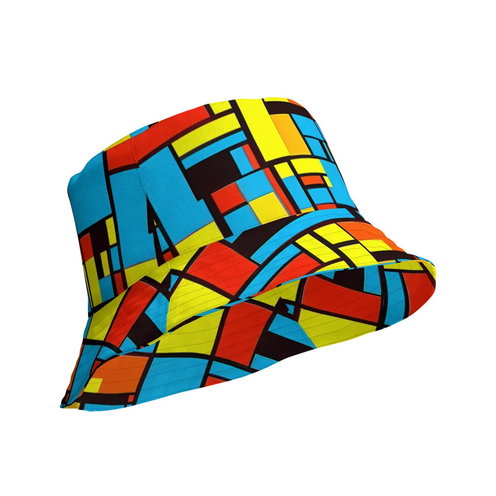 Block Party on Reversible Bucket Hat — Product details Outside